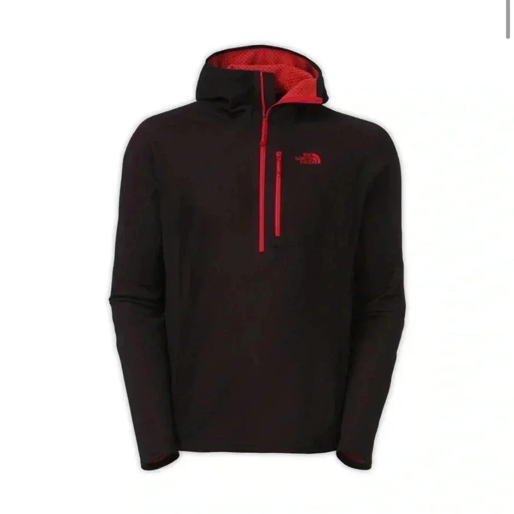 [The North Face] NWOT Men’s Fuseform Dolomiti Black and Red 1/4 Zip Hoodie